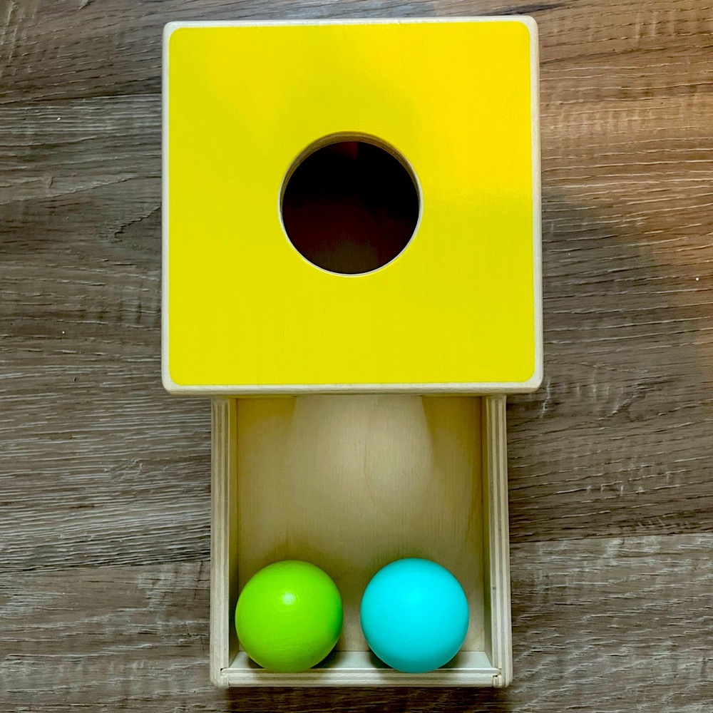 Lovevery Wood Ball Drop Box with Wood Ball Set